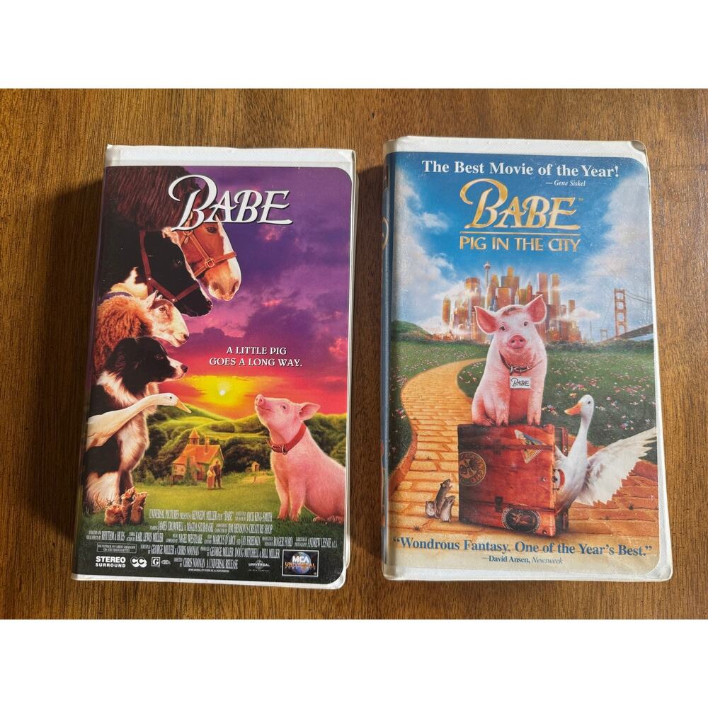 Babe & Babe Pig in the City VHS Lot 2 Family Movies Clamshell